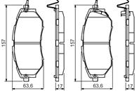 Колодки тормозные SUBARU LEGACY/OUTBACK/TRIBECA 2.0-3.6 03- передние