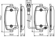 Колодки тормозные дисковые задние 0986495094 от компании BOSCH