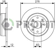 Диск торм._FORD FOCUS 04-,C-MAX 03-,KUGA 08-,TRANSIT CONNECT 13-,VOLVO C30 06-12,C70 06-,S40 0, компл