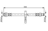 Шланг тормозной CITROEN JUMPER/FIAT DUCATO/BOXER 1.9-2.8 94- 385мм задний