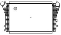 ОНВ (радиатор интеркулера) для а/м VW Tiguan (08-)/Passat B6 (05-) (гладк.патрубки) (LRIC 18N6)