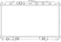Радиатор охл. для а/м Nissan Almera N16 (00-) 1.8i AT (LRc 14111)