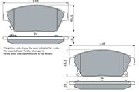 Колодки тормозные дисковые передние 0986494434 от компании BOSCH