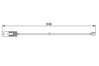 1 987 474 956_датчик износа колодок задних! L=840 BMW Z3/E36 Compact 1.8/2.3 94