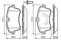 Колодки тормозные дисковые 0986424518 от производителя BOSCH