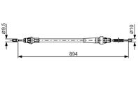 Трос ручного тормоза