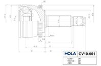 Шрус наружный  c abs hyundai solaris 1.4-1.6 10>  kia rio iii 1.4-1.6