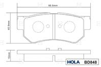 Колодки тормозные hyunday elantra xd без абс задние (к-т 4 шт.) дисков