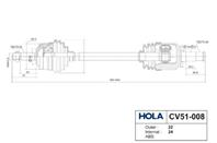 Привод ВАЗ-2108 в сборе (левый) короткий HOLA