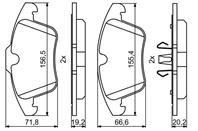 Колодки тормозные дисковые передние 0986494246 от компании BOSCH