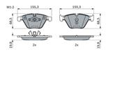 Колодки тормозные дисковые передние 0986494354 от производителя BOSCH