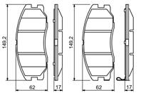 Колодки тормозные дисковые передние 0986494250 от фирмы BOSCH