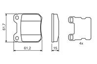 Колодки тормозные дисковые 0986490500 от компании BOSCH