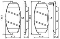 Тормозные колодки kpl. передн. kia ceed  ceed sw  pro ceed 1.4-2.0lpg