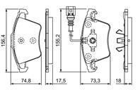 Колодки тормозные дисковые 0986494203 от фирмы BOSCH