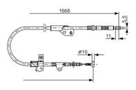 1 987 477 755_трос ручника правый! L 1668 Nissan