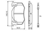 Колодки тормозные дисковые передние 0986466346 от производителя BOSCH