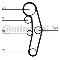 CT1028WP1_рем.к-кт ГРМ с помпой! Audi A2  Seat Arosa/Ibiza  Skoda Fabia  VW Pol