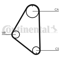 Ct558wp1_рем.к-кт грм с помпой! opel ascona/corsa/kadett 1.4/1.6 86-94