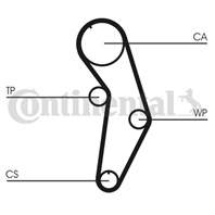 CT908WP1_рем.к-кт ГРМ с помпой! Audi A4 1.6 00&gt  VW Bora/Golf/Passat 1.6 99-05