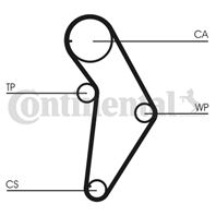 Комплект (ремень + ролик + водяной насос)