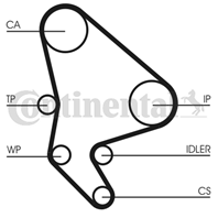 CT986K2_рем.к-кт ГРМ! Citroen Berlingo 1.9D 98&gt  Peugeot 206/306/Partner 1.9D 9