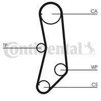 CT997WP1_ремкомплект ГРМ !с помпой Fiat Panda/Punto 1.0/1.1 91&gt