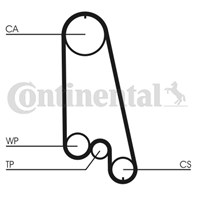 К-кт ГРМ [111 зуб. 17mm] + ролик OPEL Astra/Corsa/Vectra/Kadett DAEWOO Nexia 1.