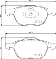 Колодки торм.пер. FORD Focus C-MAX 1.6i-2.0TDCi 03-&gt  MAZDA 3 1.4i-2