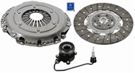 Self-adjusting clutch kit with pneumatic bearing