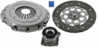 Self-adjusting clutch kit with pneumatic bearing