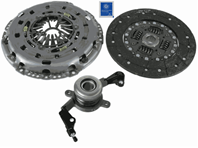 Self-adjusting clutch kit with pneumatic bearing