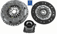 Self-adjusting clutch kit with pneumatic bearing