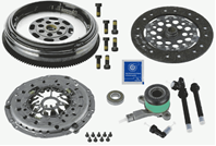 Self-adjusting clutch kit with pneumatic bearing