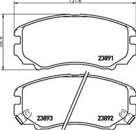 Колодки тормозные NAO HYUNDAI ELANTRA notchback (H