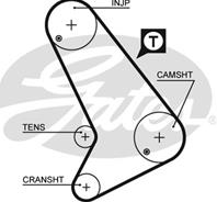 5064_ремень ГРМ! 130x254 Ford Transit 2.5D 84-91