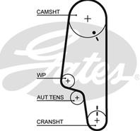 [5428xs] gates ремень грм gates seat /skoda / vw 1.6 92-02 (137x19) [5428xs]