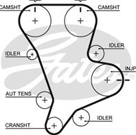 GATES 5583XS Ремень ГРМ [152 зуб.  290mm] (22)