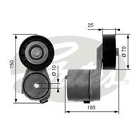 Натяжитель приводного ремня генератора  без гидроу