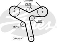 Комплект ГРМ MITSUBISHI OUTLANDER 3.0 2006=&gt (2 ролика + ремень 179з.)