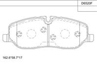 КОЛОДКИ ТОРМОЗНЫЕ ДИСКОВЫЕ KD6520F, ШТ