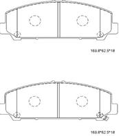 КОЛОДКИ ТОРМОЗНЫЕ ДИСКОВЫЕ KD1516, ШТ