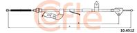 Трос стояночного тормоза прав задн CITROEN C1 all (seePeu108-ToyAygo) 14-