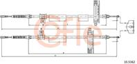 Трос стояночного тормоза FORD: FOCUS REAR диск 03-04 2x1770/1590 mm