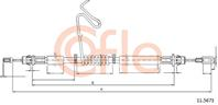 Трос стояночного тормоза FORD: TRANSIT RWD VAN 07 1532/1332 mm