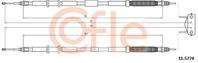 Трос стояночного тормоза OPEL: CORSA D 5Door 07- 1492/1255+1477/1242 mm