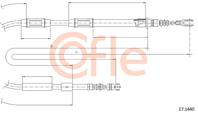 Трос стояночного тормоза TOYOTA: COROLLA E11 99-01 1435/1182 mm