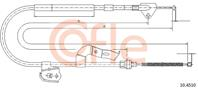 Трос стояночного тормоза CITROEN C1 05-/ PEUGEOT 107 / TOYOTA AYGO R: 1480/1235 mm