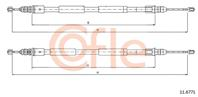 Трос стояночного тормоза задн RENAULT GRANDESPACE all 2.0L 16v-V6 3.0L (длинная база) LWB discbrake (KIT 2 pcs) 96-00