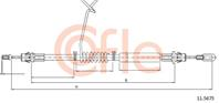 Трос стояночного тормоза FORD: TRANSIT RWD CAB DW 1533/1335 mm